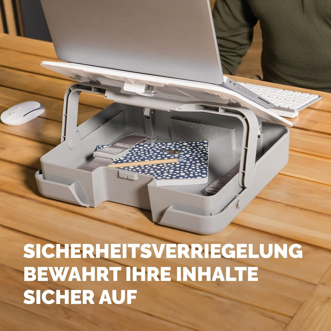 Fellowes Tragbarer Laptop-Ständer Tragetasche - Breyta™ 2-in-1 Design mit 5 Höheneinstellungen - Ide