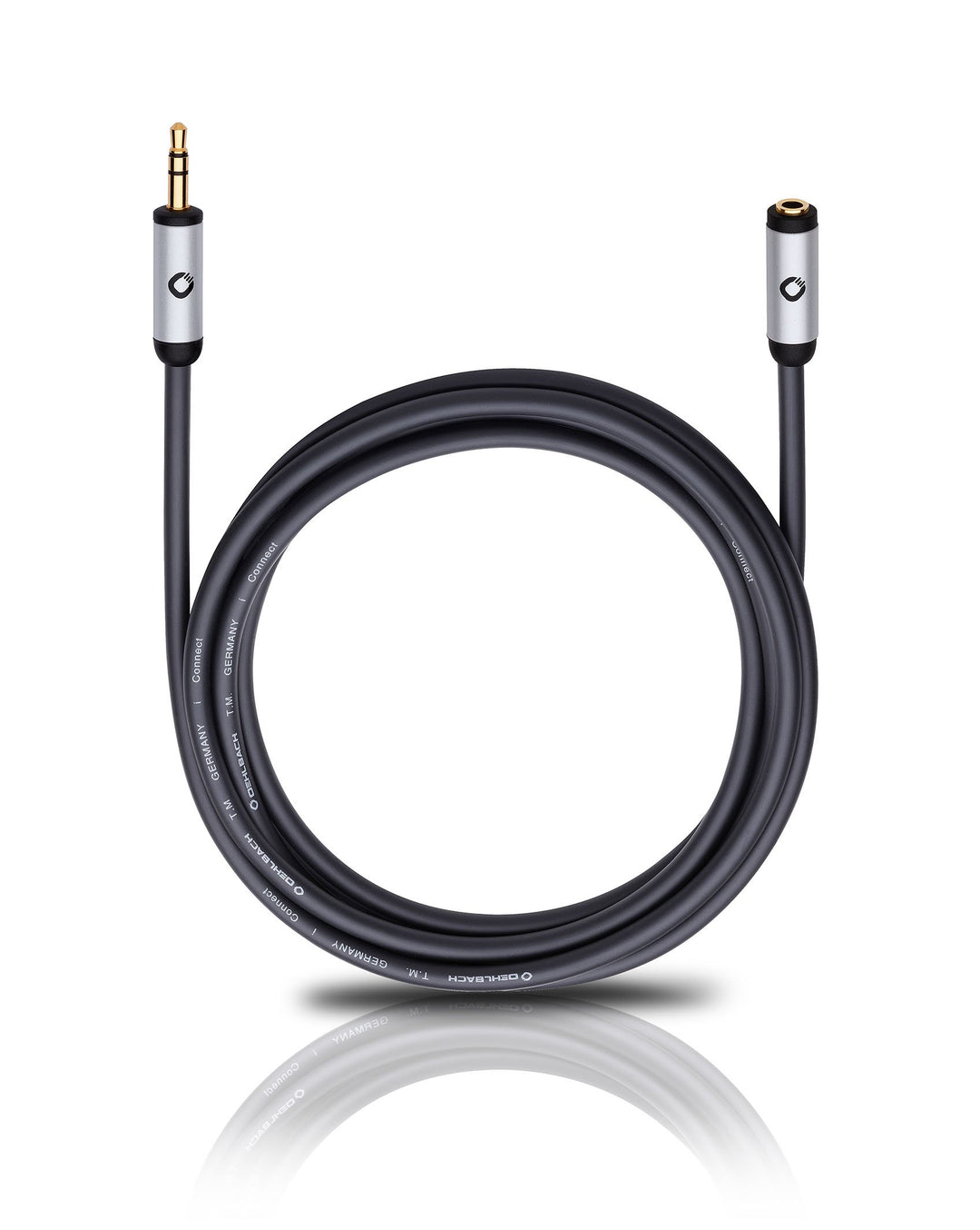 Oehlbach i-Connect J-35 EX Mobiles Audiokabel, 3,5 mm Klinken-Verlängerung schwarz 3.00 m Schwarz 3,