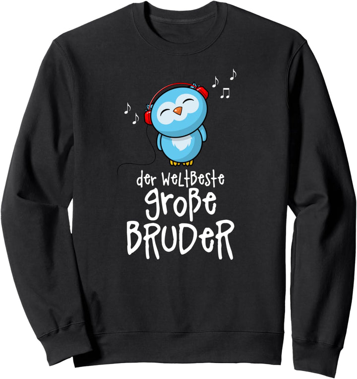Der weltbeste grosse Bruder - Eule Eulen Geschwister Geschenk Sweatshirt