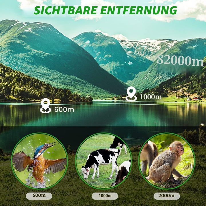 Pankoo 16 x 52 Monokular-Teleskop für Erwachsene, 2024 Power-Prisma, kompaktes Monokular für Erwachs