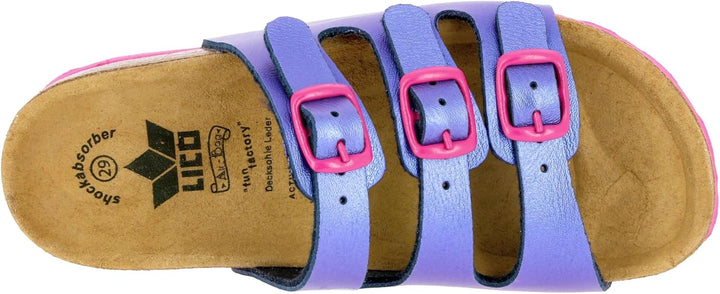 Lico Damen Bioline Pantoletten, Lila Pink