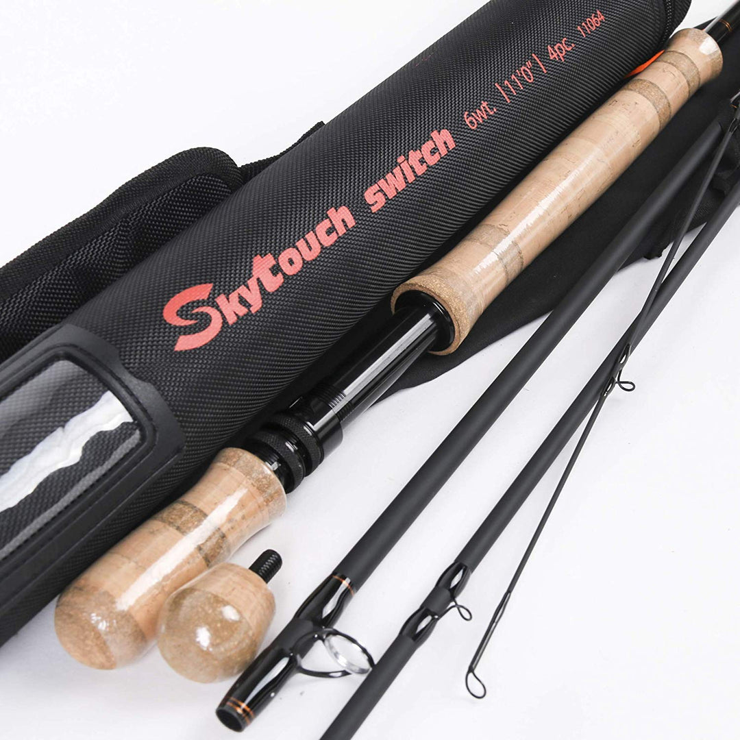 MAXIMUMCATCH Fliegenrute Skytouch Zweihändigkeit Fliegenfischen Rute Switch und Spey Spitzenaktion m