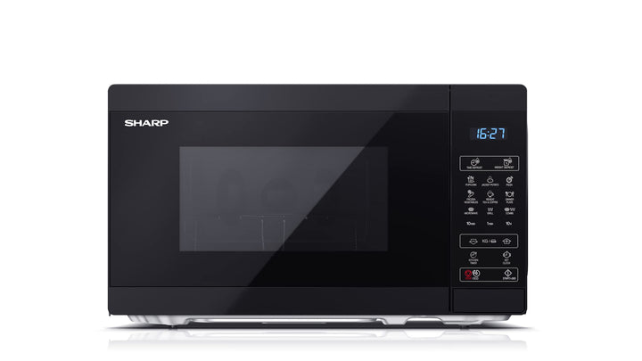 SHARP MG02EB Mikrowelle mit Grill (Mikrowelle: 800W, Grill: 1000W, 11 Leistungsstufen, Auftaufunktio