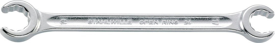 Stahlwille Doppelringschlüssel offen 22 x24 mm 22 x 24 mm Silber, 22 x 24 mm Silber