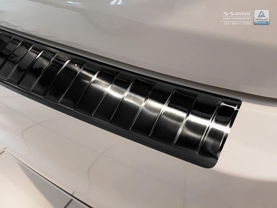 Avisa Schwarz Edelstahl Heckstossstangenschutz kompatibel mit Dacia Sandero III 2020-2022 & Facelift