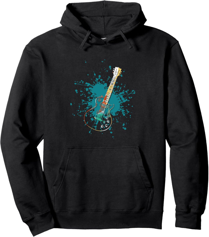 Gitarre, E-Gitarre, Gitarrist und Musik Band Pullover Hoodie