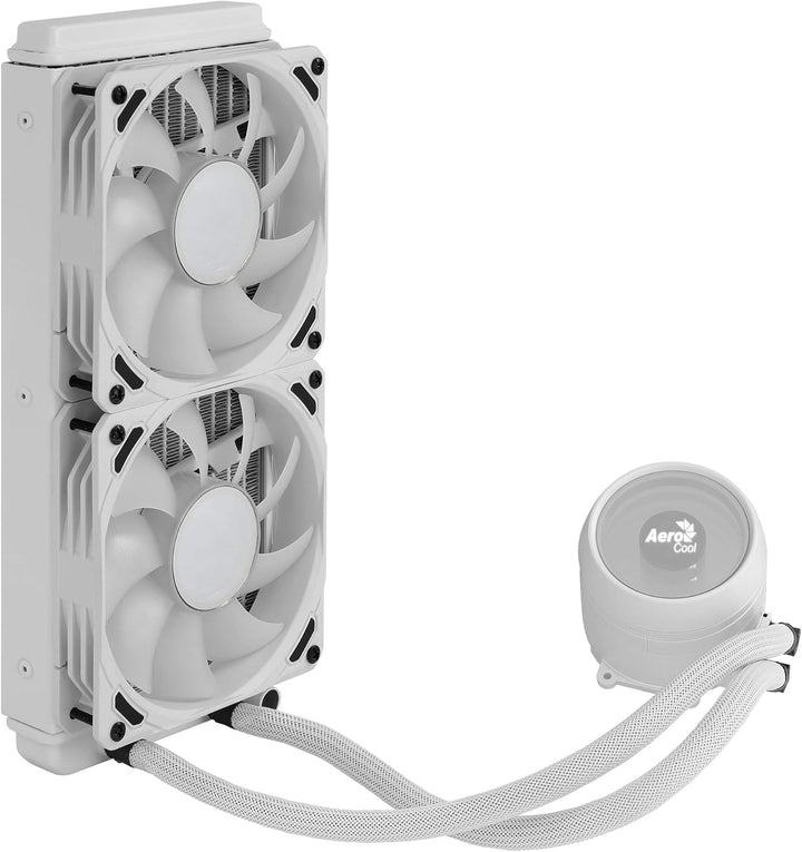 AeroCool MIRAGEL240W, CPU-Flüssigkeitskühlung, 2x12cm ARGB-Lüfter, TDP 400W, Weiss, MIRAGEL240W