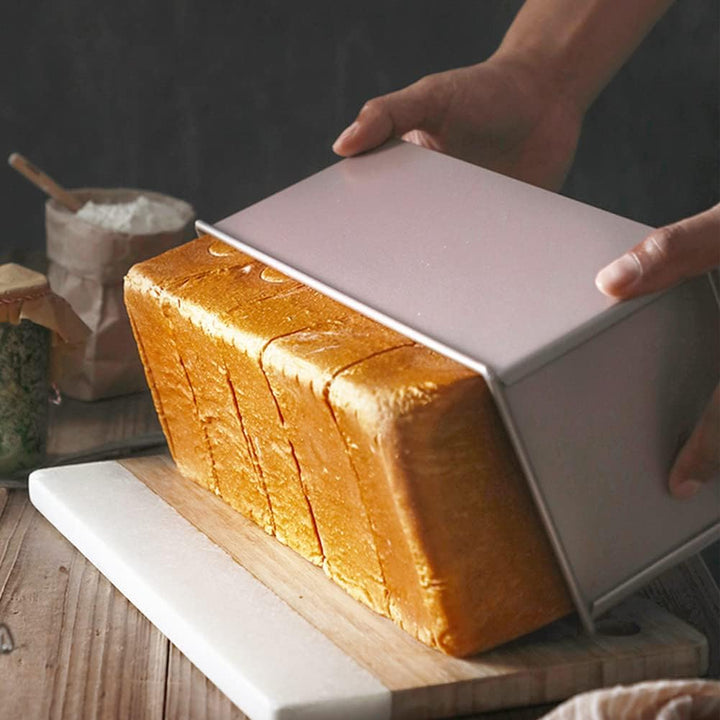 CANDeal Für 1200g Teig Toast Brot Backform Gebäck Kuchen Brotbackform Mold Backform mit Deckel, 1200