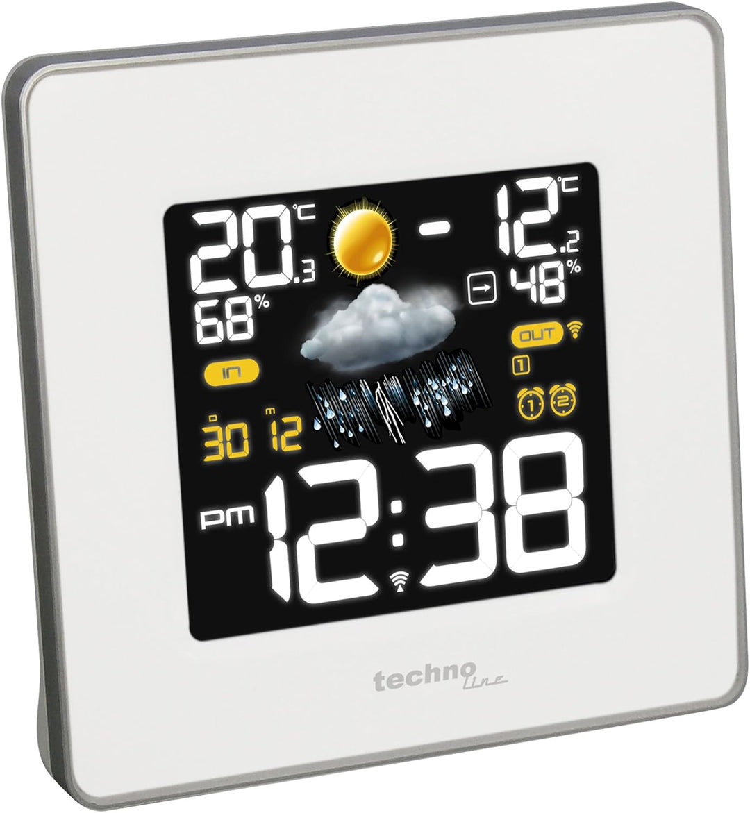 Technoline WS 6440 moderne Wetterstation mit Funkuhr, Temperatur-,Luftfeuchte-, und Luftdruckanzeige