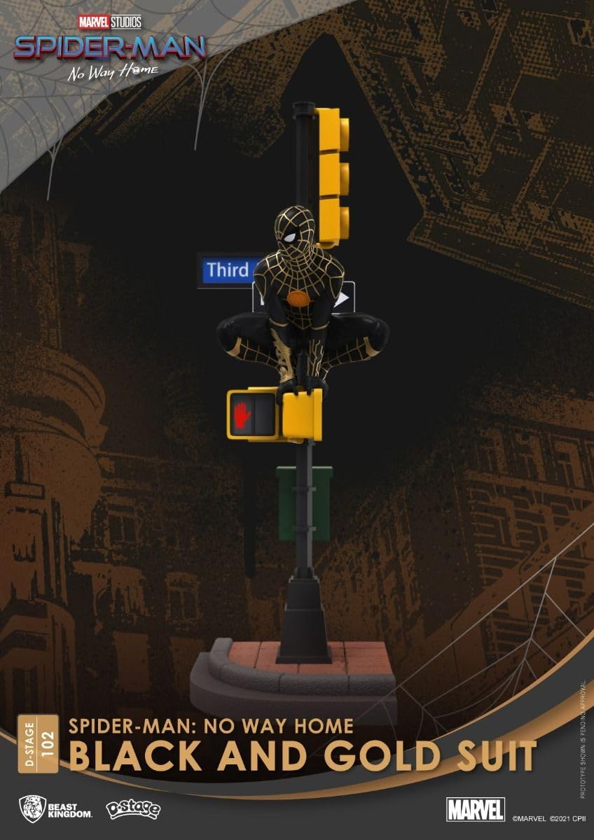 Beast Kingdom - Spider-Man No Way Home DS-102 Schwarz & Gold Suit 6 Statue