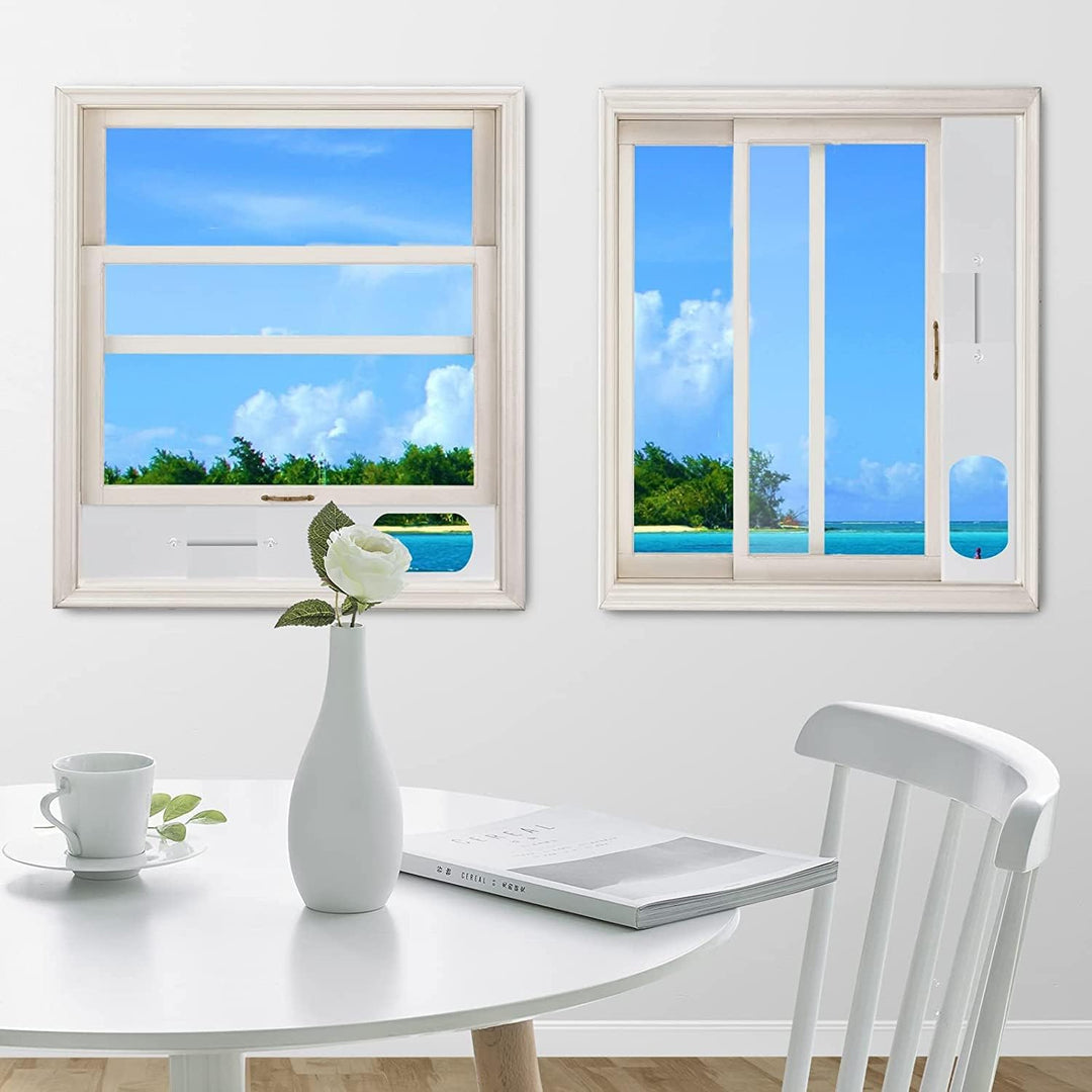 LINGKY Fensterabdichtung Platte für Mobile klimageräte, Einstellbare Fenster Kit Platte für Abluftsc