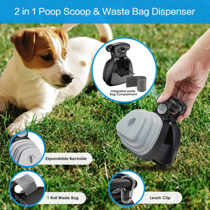 Brifit Tragbare Hundekotgreifer, Haustier Pooper Scooper, Hundekotschaufel für Kleine Hunde, Faltbar