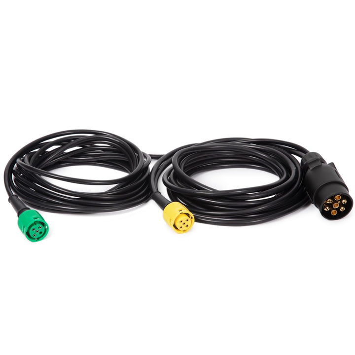 5,0 Meter Anhängerkabel Stecker 7 Polig auf 1xStecker 5 polig und 1xStecker 4 polig, 12V Wasserdicht
