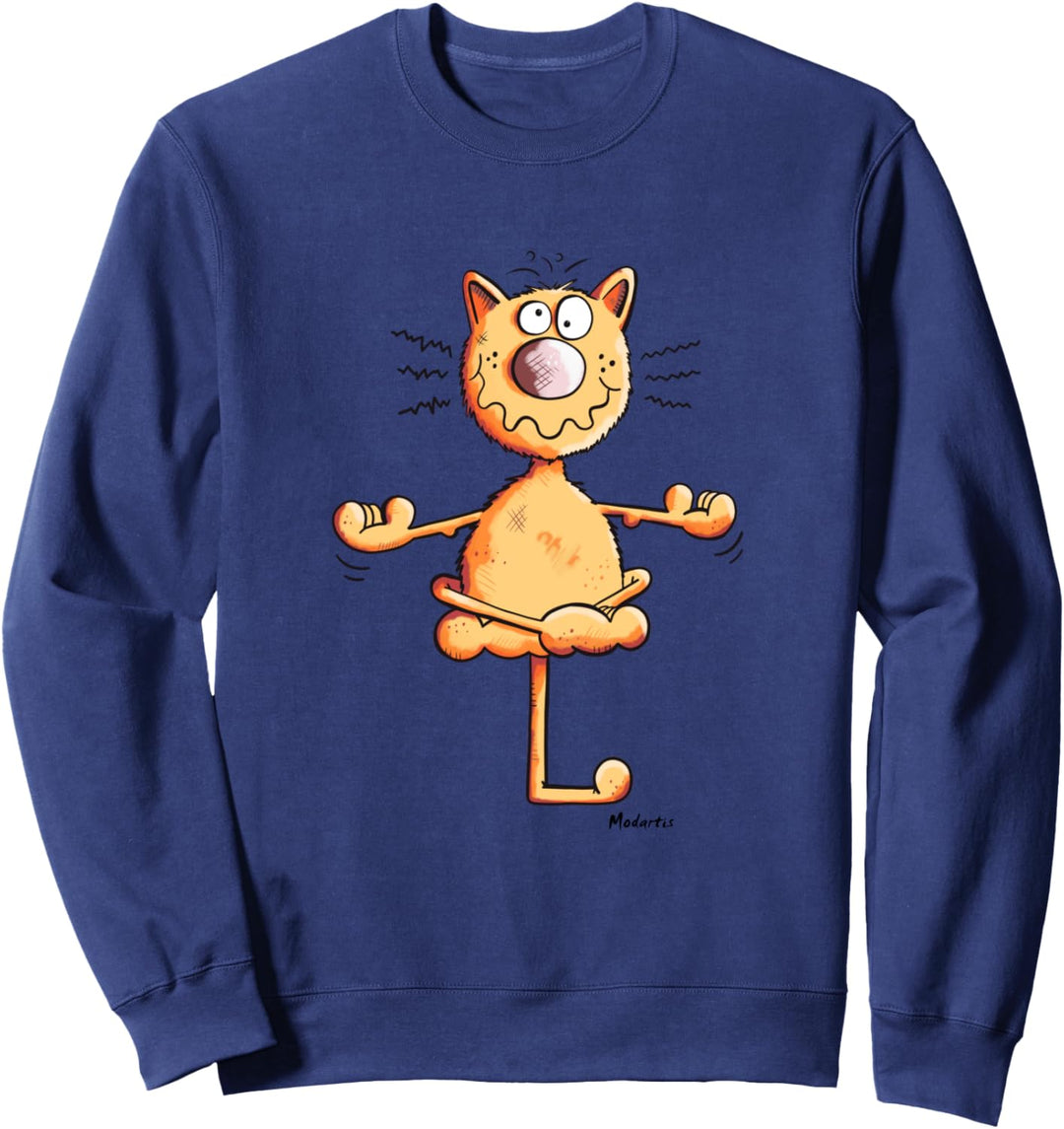 Lustige Yoga Katze I Geschenk für Katzenfreunde I Meditation Sweatshirt