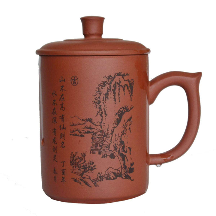 Liang baobao Yixing Purple Sand Clay Tea Cup 500ml Chinesische Zisha Teetassen Griff Lippe Tassen (R