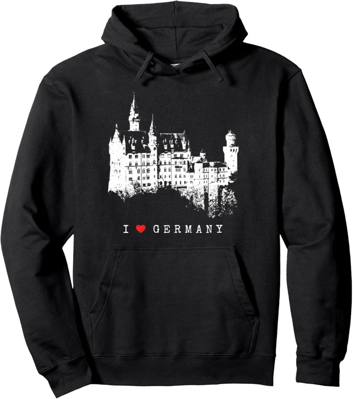 Neuschwanstein Vintage Deutschland Bayern I Love Germany Pullover Hoodie