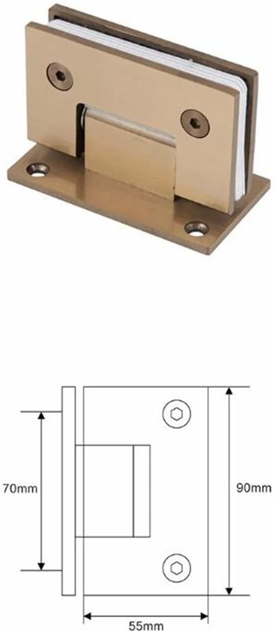 WANLIAN Heavy Duty 90 Grad Glastür Schrank Vitrinenschrank Klemme Glasduschtüren Scharnier Ersatztei