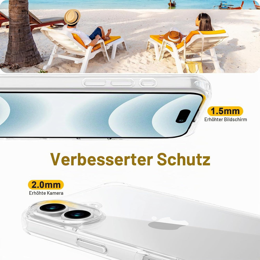GOODVISH Handykette für iPhone 16 Hülle mit Band (6.1") | Kameraschutz und Bildschirmschutz | | Neck