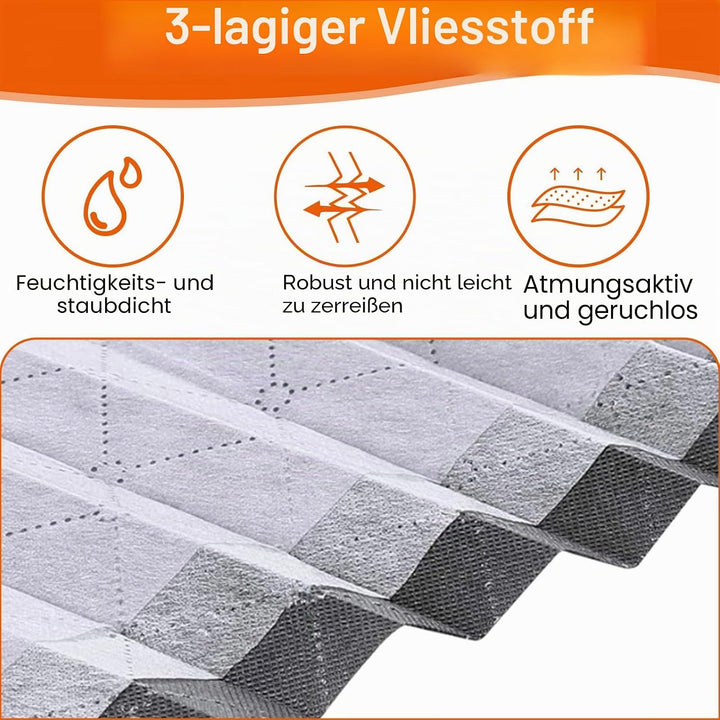 Withosent 6 Stück 35L Aufbewahrungstasche Schrank Organizer Set, Faltbare Kleideraufbewahrung mit Ve