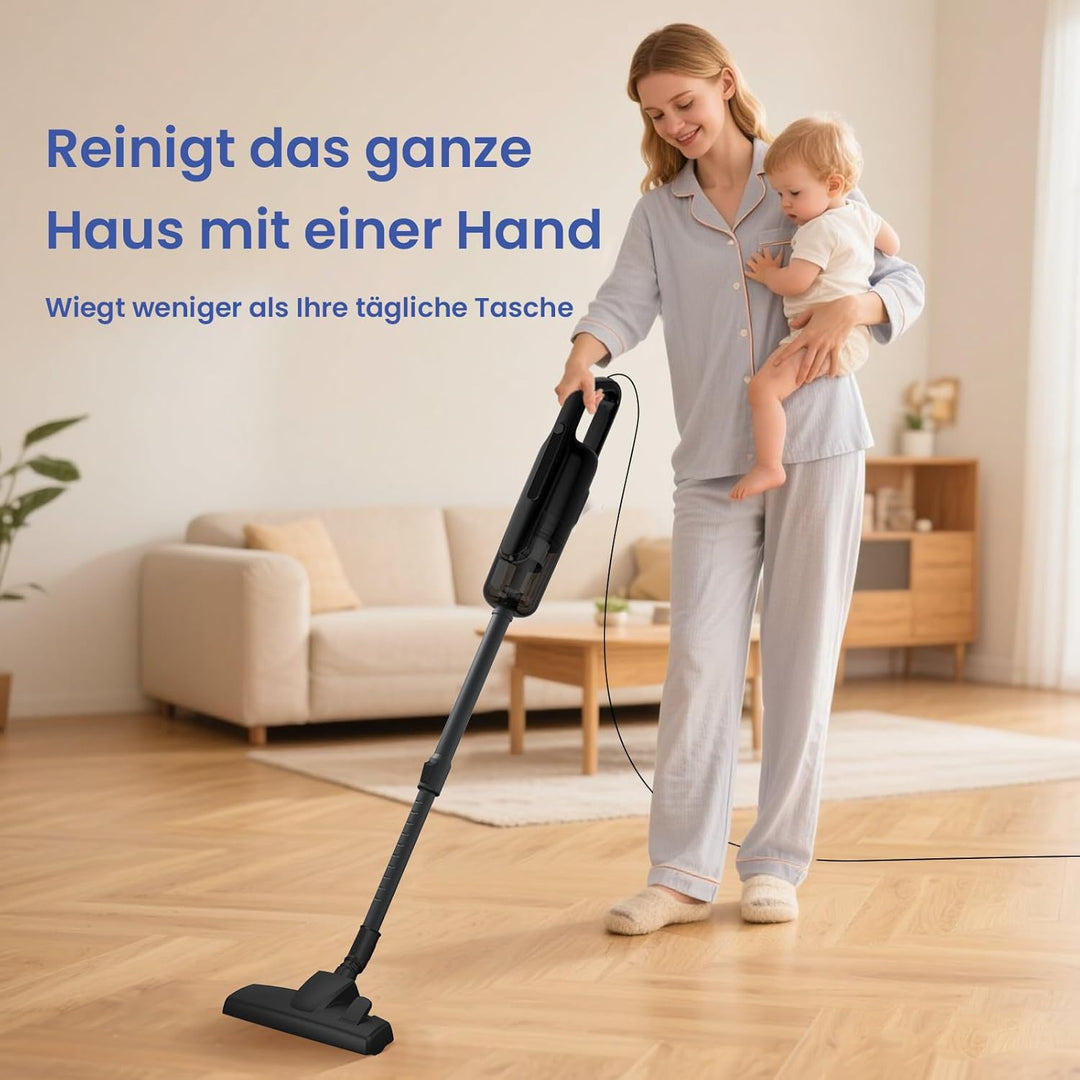 VersLife C8PRO Staubsauger mit Kabel, 30000Pa/600W stielstaubsauger mit Kabel, 6-in-1 Handstaubsauge