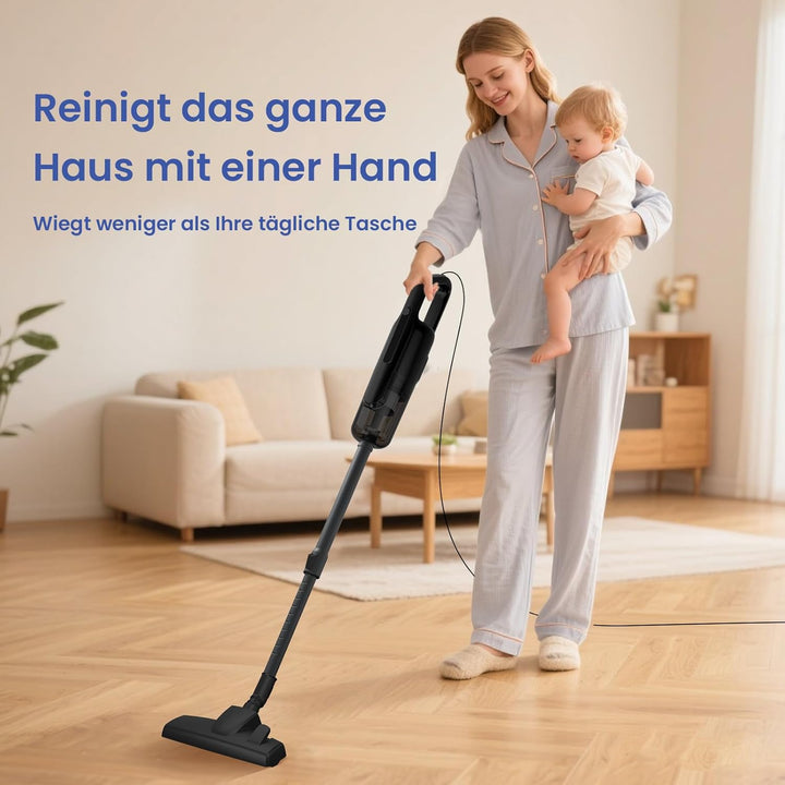 VersLife C8PRO Staubsauger mit Kabel, 30000Pa/600W stielstaubsauger mit Kabel, 6-in-1 Handstaubsauge