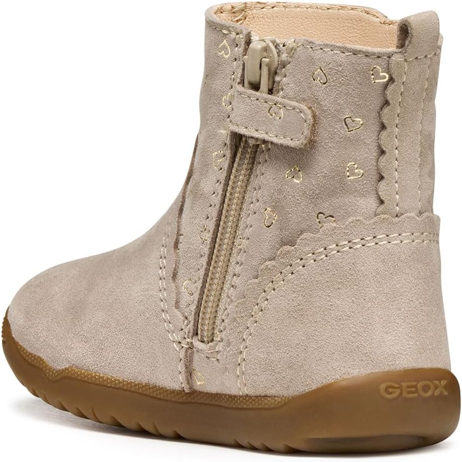 Geox Mädchen B Macchia GirlFirst Walker Shoe 18 EU Beige, 18 EU Beige