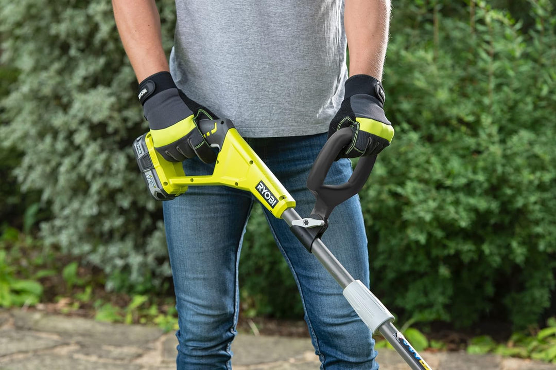RYOBI 18 V ONE+ Akku-Rasenkantenschneider RY18EGA-0 (Verstellbarer Griff, 22 cm Messer, 4-stufige Sc
