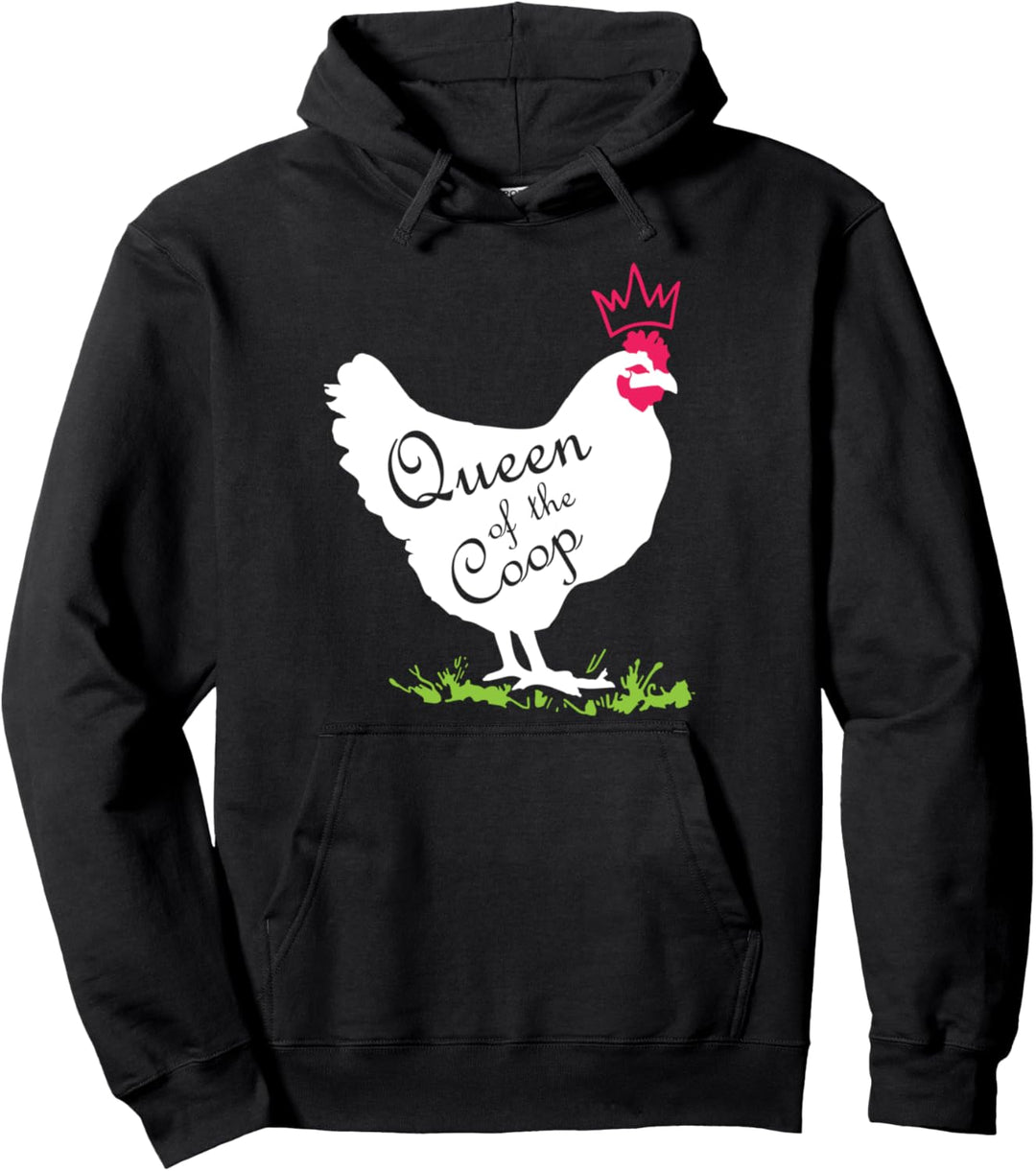 Lustiger Hinterhof-Hühnerbauer – Queen of the Coop Pullover Hoodie