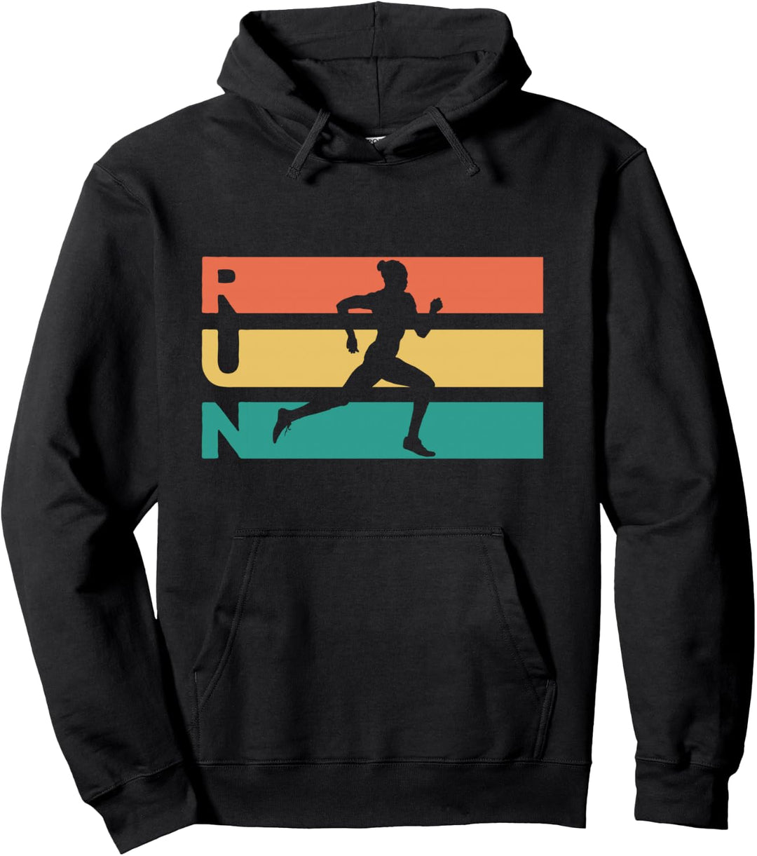 Retro Vintage Laufen Geschenk für Läufer und Jogger Pullover Hoodie