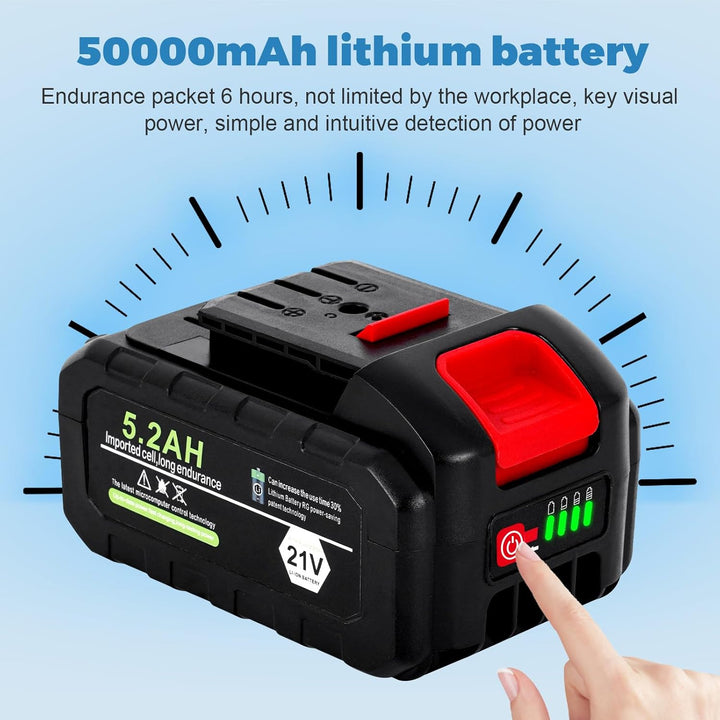 MXBAOHENG Sacknähmaschine mit 1 akku 21V Einstellbare Geschwindigkeit Beutelverschliessmaschine mit