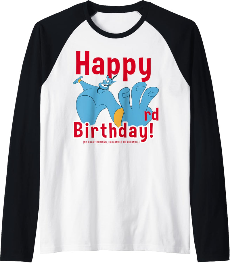 Disney Aladdin Genie Quote Portrait Happy 3rd Birthday Raglan