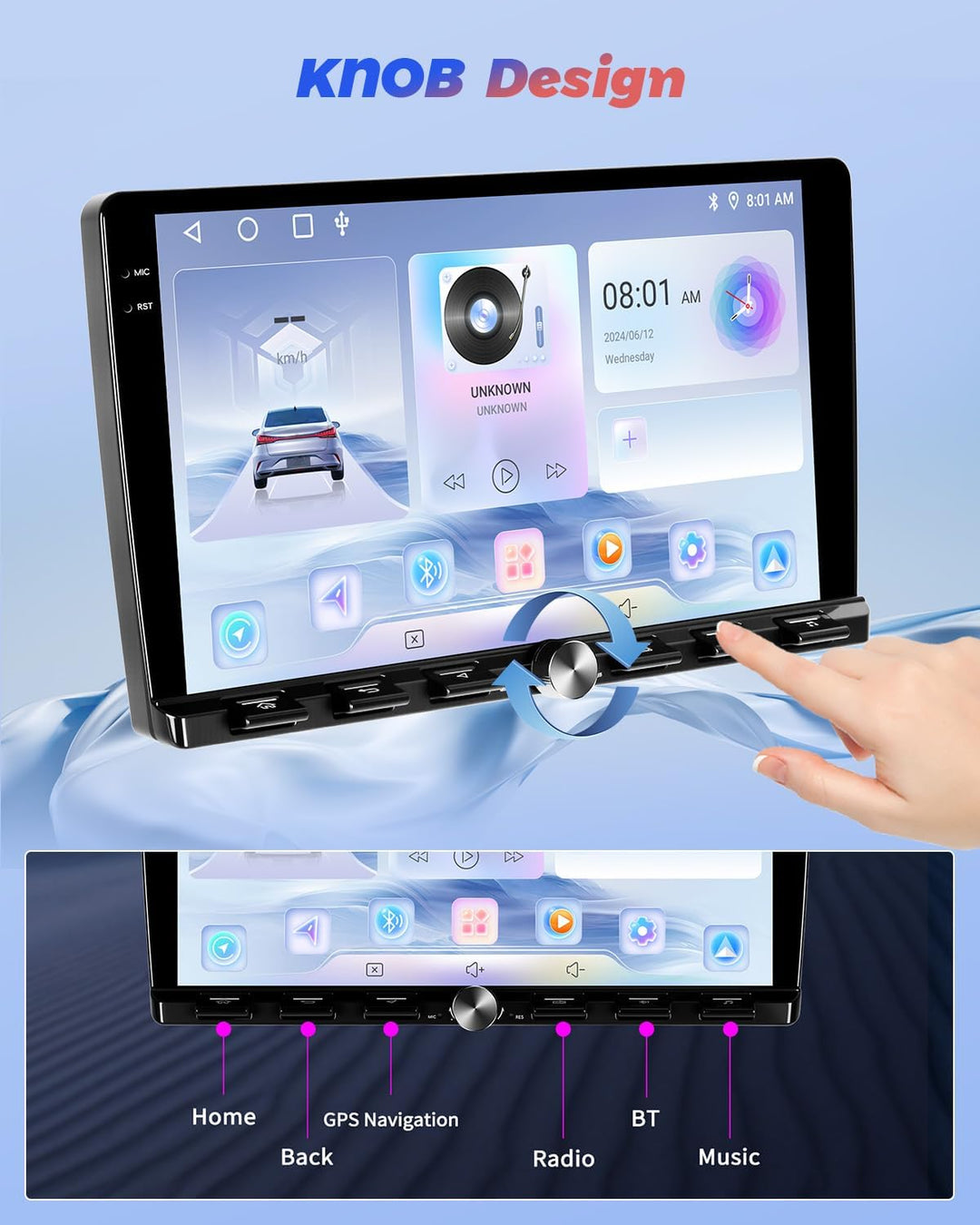 Hikity 2+64G Android 15 Autoradio für FIAT DUCATO 2010/Citroen Jumper/Peugeot Boxer, 9" IPS Touchscr
