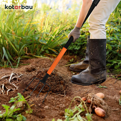 KOTARBAU® Mistforke 4 Zinken 120cm mit Metallstiel für Garten und Landwirtschaft