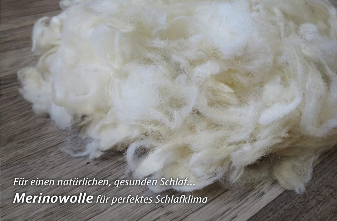 franknatur - Unterbett Lammflor mit Merino Schurwolle Matratzen-Auflage 90x200 90 x 200 cm, 90 x 200