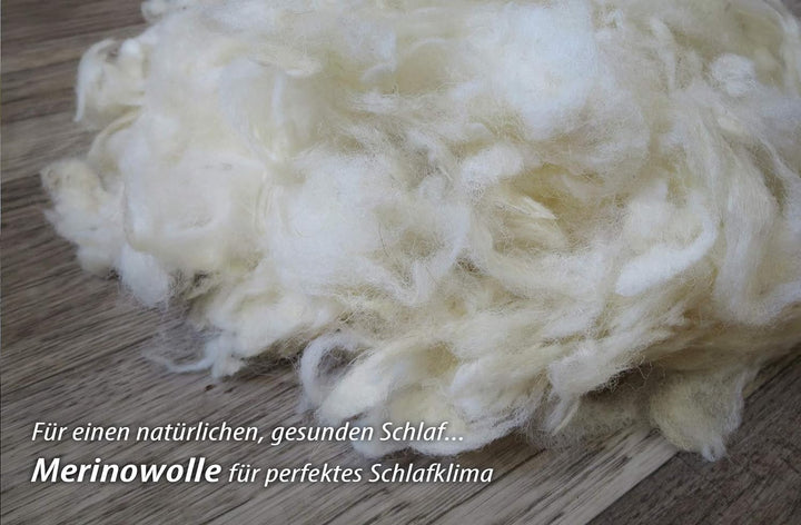 franknatur - Unterbett Lammflor mit Merino Schurwolle Matratzen-Auflage 90x200 90 x 200 cm, 90 x 200