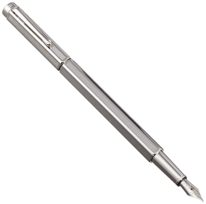 Caran d'Ache Füllhalter Ecridor Chevron, palladiert, Feder:fein (F), 1 Stück (1er Pack)