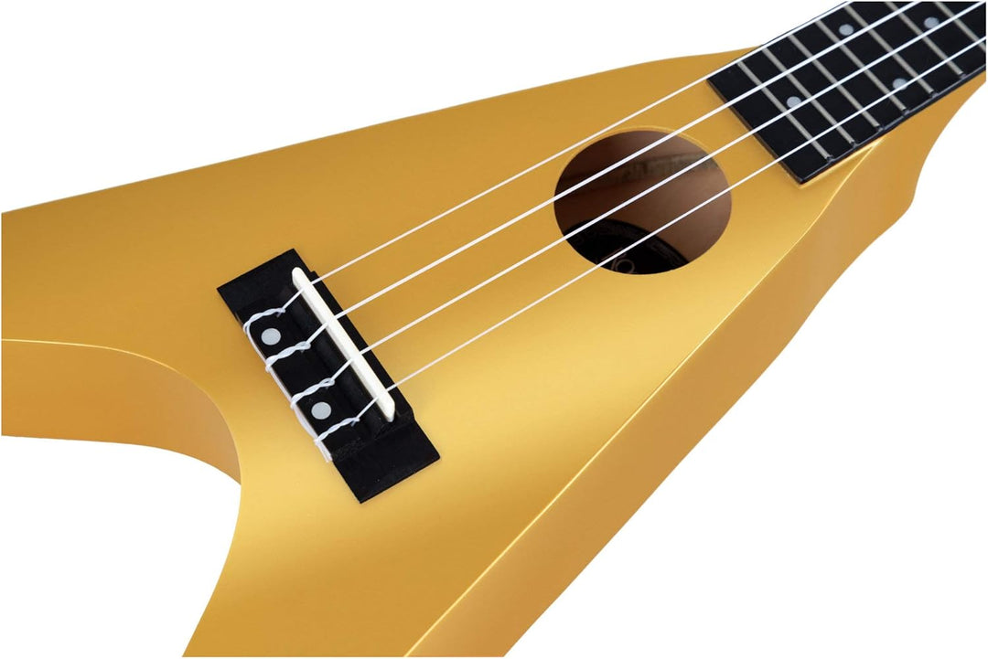 Rocktile FV-04 GD Ukulele - Sopran-Ukulele im Heavy-Design - Mensur: 343 mm - Gesamtlänge: 60,5 cm -