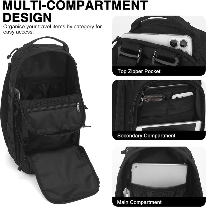 Mardingtop 18L Taktischer Rucksack Herren Wanderrucksack Klein mit Abnehmbaren Schultergurten, Outdo