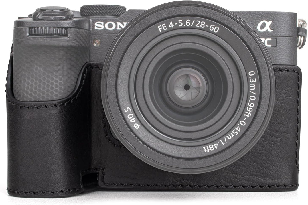 MUZIRI KINOKOO Alpha 7C II Hülle, Retro Stil Echtleder Tasche für Sony A7C II/Alpha 7C Mark II Kamer