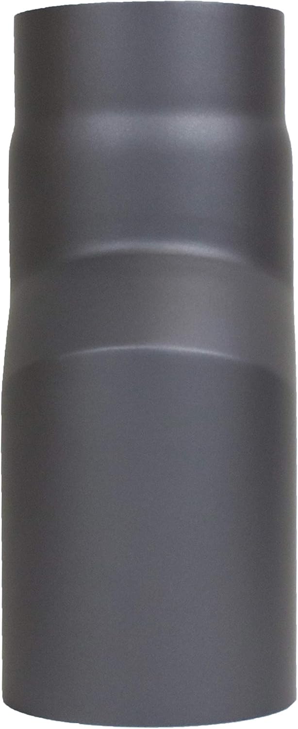 LANZZAS Ofenrohr Versatzbogen mit 40 mm Versatz - im Durchmesser Ø 120 mm - Farbe: gussgrau - Rauchr