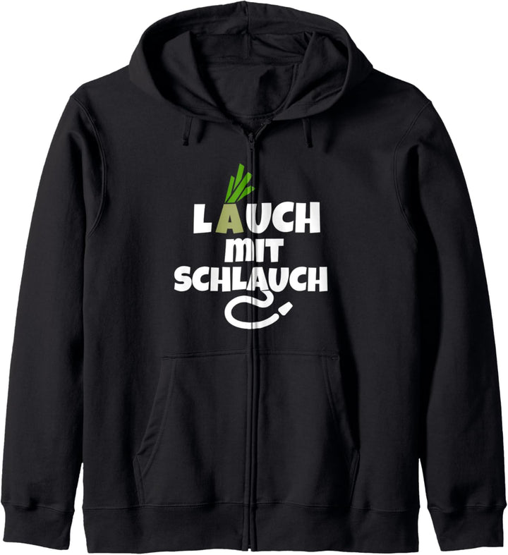 Lauch mit Schlauch | Lustiges Fitness Bodybuilding Kapuzenjacke