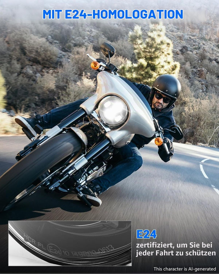 SUPAREE 5.75 Zoll Led Motorrad Scheinwerfer E-geprüft Motorrad Frontscheinwerfer Motorrad Scheinwerf