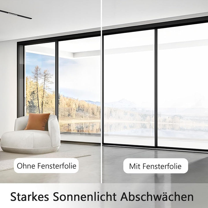 Linarun Fensterfolie selbsthaftend Milchglasfolie 90x200cm, Blickdicht Sichtschutzfolie mit Anti-UV