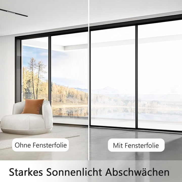 Linarun Fensterfolie selbsthaftend Milchglasfolie 60x200cm, Blickdicht Sichtschutzfolie mit Anti-UV