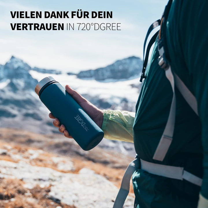 720°DGREE Edelstahl Trinkflasche “noLimit” – 950ml - Auslaufsicher, Kohlensäure geeignet, BPA-Frei -