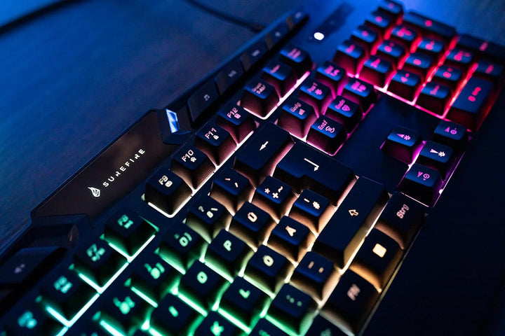 SureFire Kingpin Gaming Tastatur, Gaming Multimedia Keyboard mit programmierbarer LED-Hintergrundbel