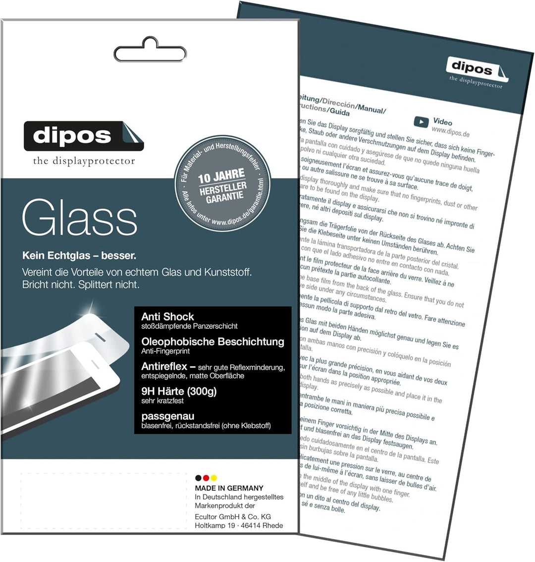 dipos I 2X Displayschutz matt kompatibel mit Apple MacBook Pro 16 Zoll (2021) Schutzfolie 9H Anti-Sh
