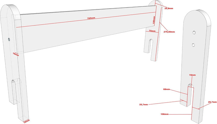 Happy Babies - Verschiebbares Bettgitter für Kinder, Schutz vor Stürzen des Kindes, erhöhte Sicherhe