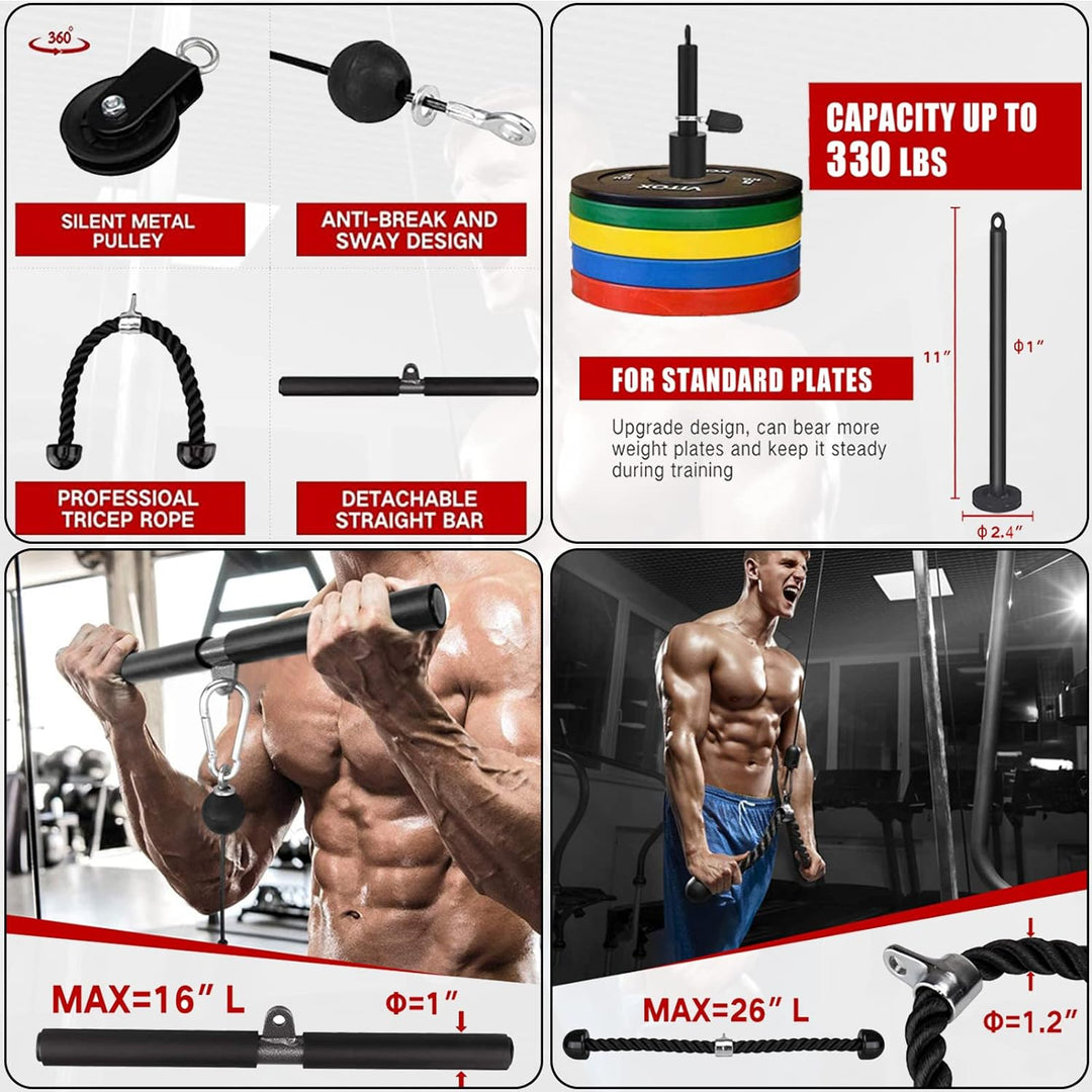 Taeku Kabelzug Fitness Professionelle Kabel Maschine System Home Gym Trizeps Latzug Arm Krafttrainin