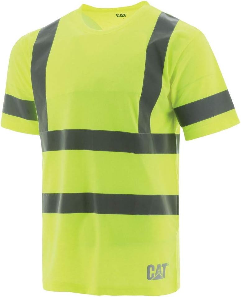 Caterpillar Herren Hi-vis Short Sleeve Class Iii Tee Arbeits-T-Shirt L Lang Neongelb, L Lang Neongel